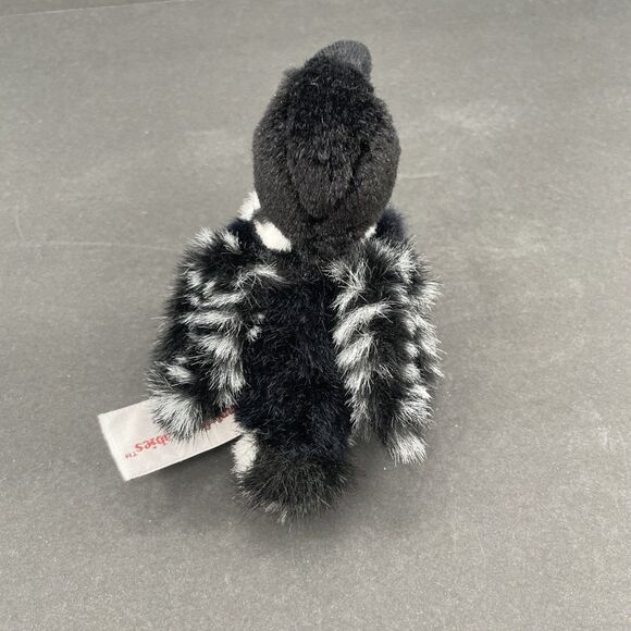 Maplefoot Babies Loon Bird Diver Plush Stuffed Toy Animal House Black White 6" - Picture 4 of 12